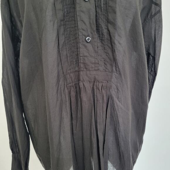 NEW Johnny Was Melanie Blouse Black Popover Sheer Cotton Women Small - Picture 6 of 12